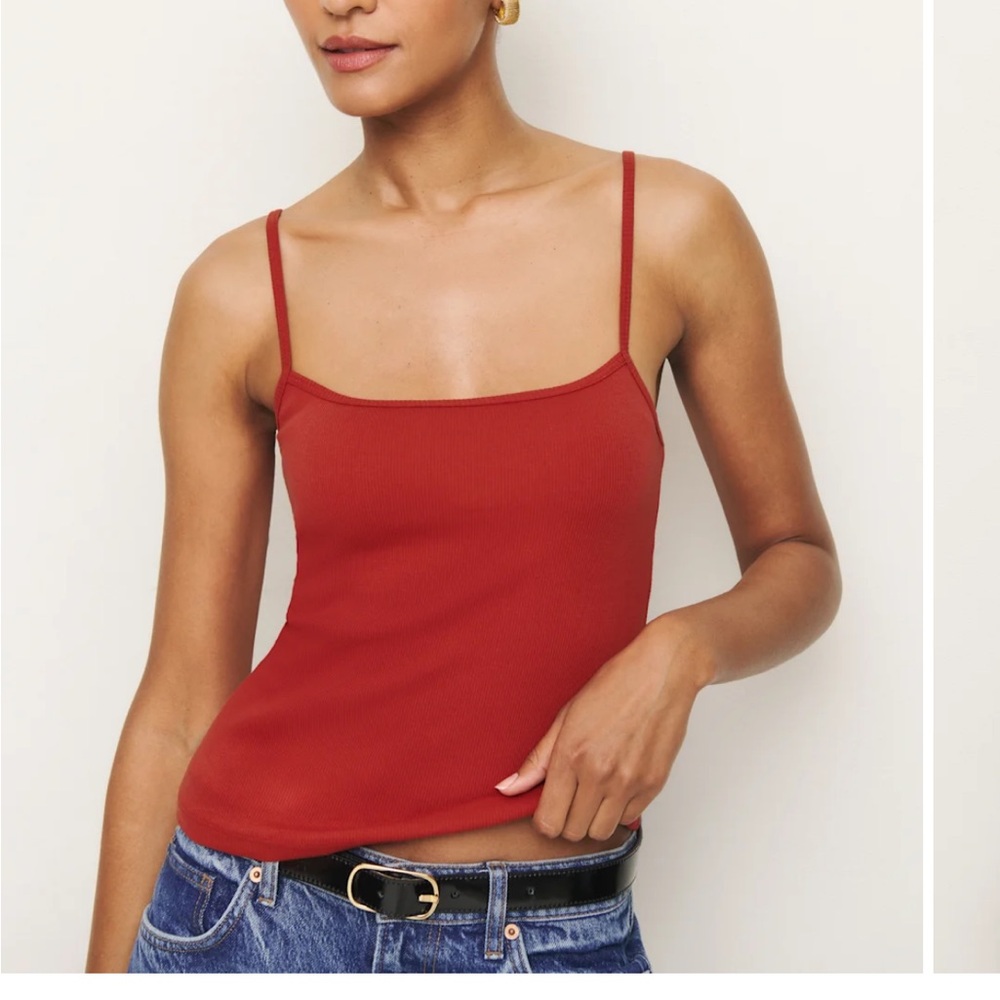 Reformation Red Avi Tank Top